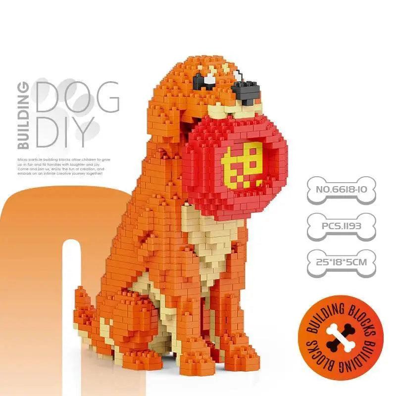  New Dog Model Micro Building Block Toys Set for Kid Boy Girls Adult Beginner Teddy Hughes Corgi Collie Pet Style Bricks -  ToylandEU™