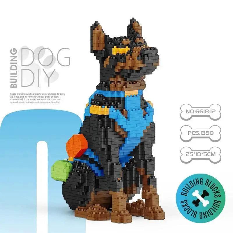  New Dog Model Micro Building Block Toys Set for Kid Boy Girls Adult Beginner Teddy Hughes Corgi Collie Pet Style Bricks -  ToylandEU™