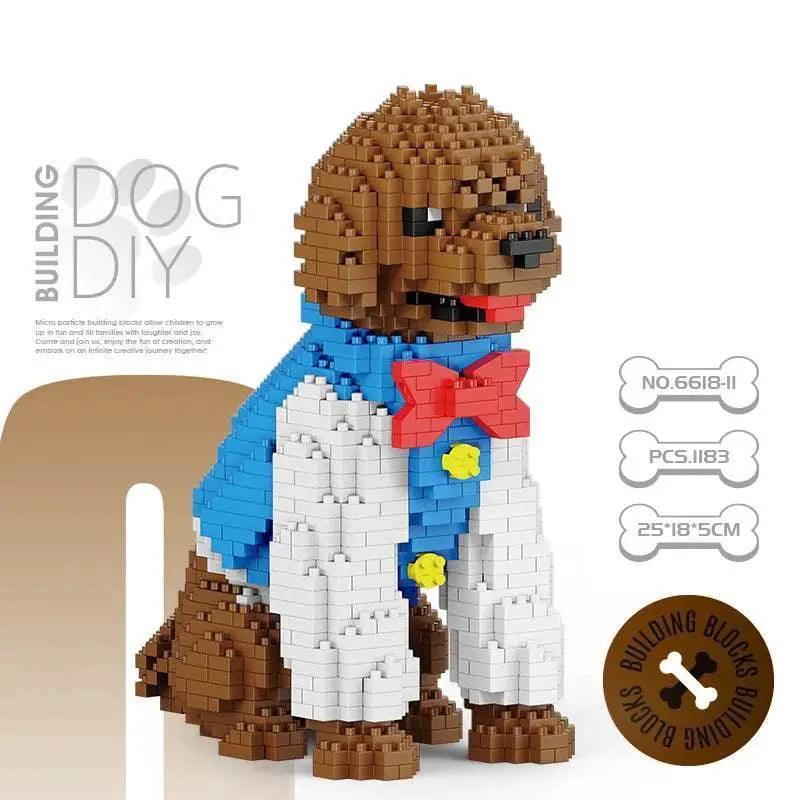  New Dog Model Micro Building Block Toys Set for Kid Boy Girls Adult Beginner Teddy Hughes Corgi Collie Pet Style Bricks -  ToylandEU™