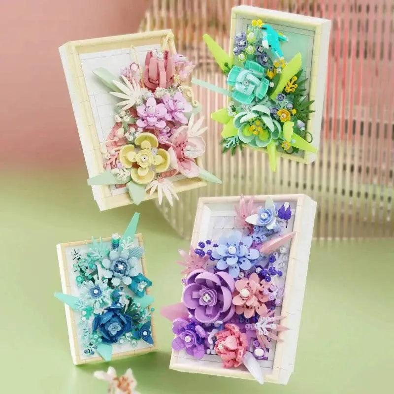  MOC Flower Photo Frame Building Blocks Fantasy Flower Bouquet Model -  ToylandEU™