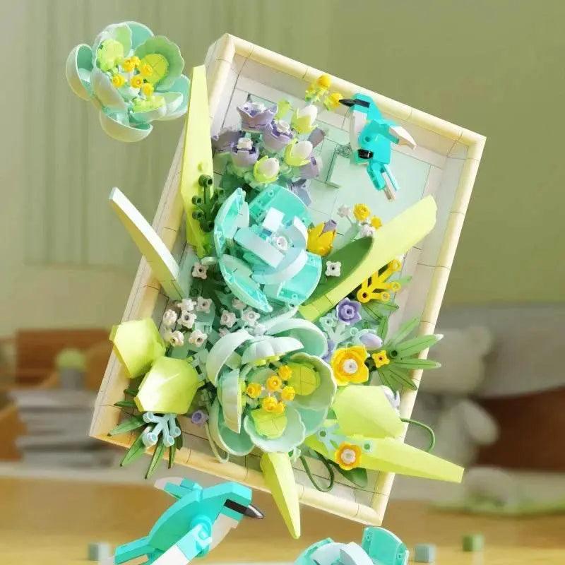  MOC Flower Photo Frame Building Blocks Fantasy Flower Bouquet Model -  ToylandEU™