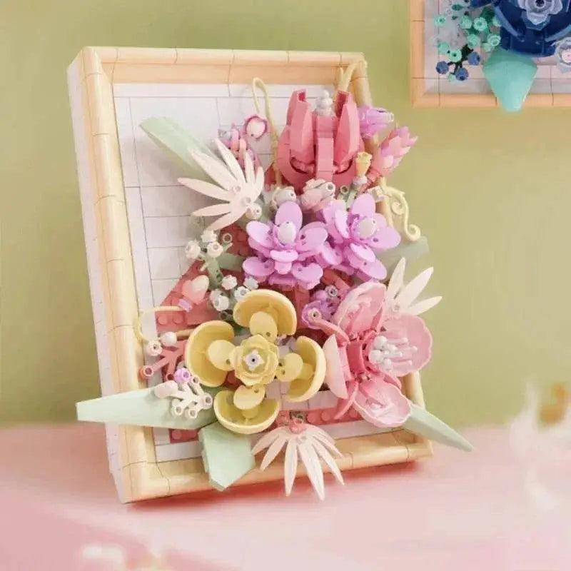  MOC Flower Photo Frame Building Blocks Fantasy Flower Bouquet Model -  ToylandEU™