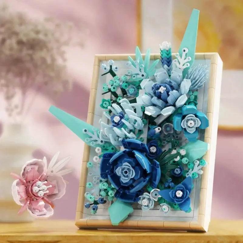  MOC Flower Photo Frame Building Blocks Fantasy Flower Bouquet Model -  ToylandEU™