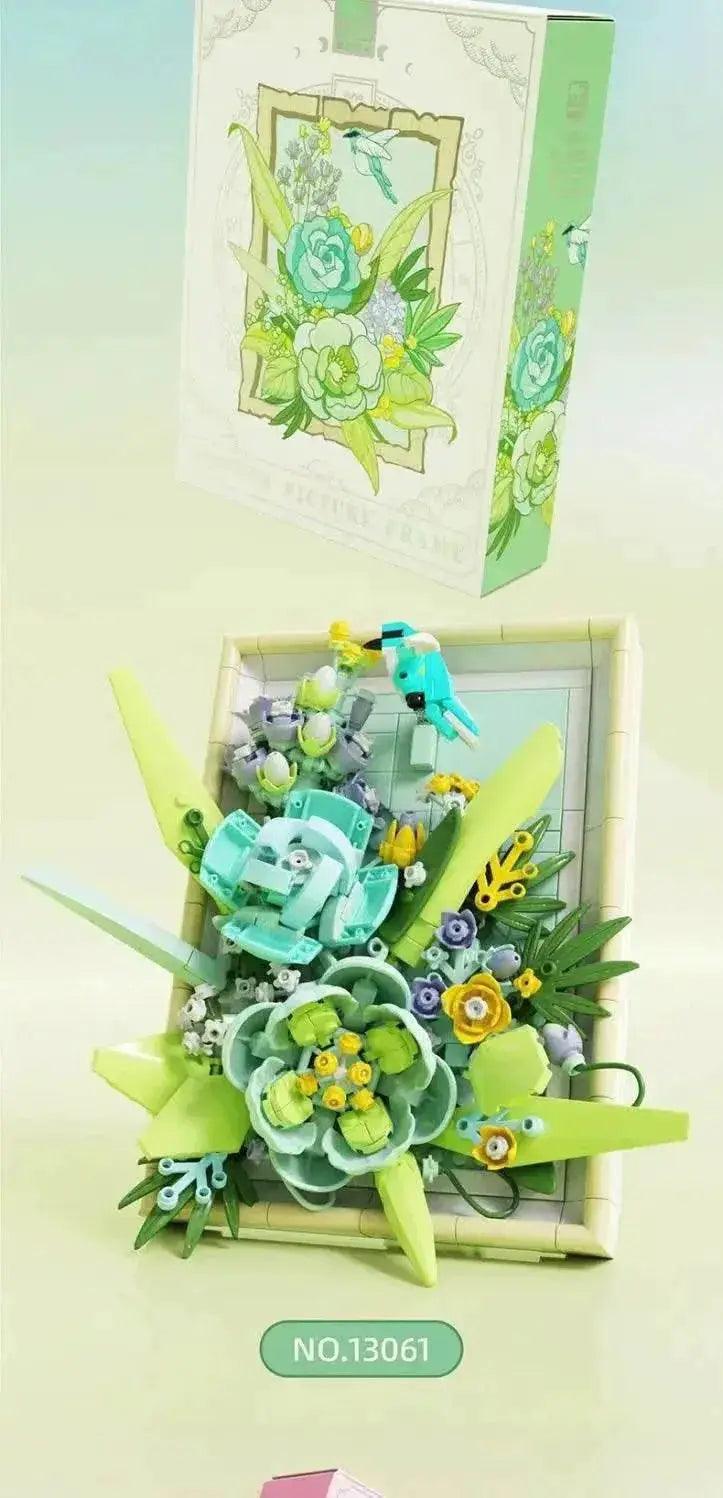  MOC Flower Photo Frame Building Blocks Fantasy Flower Bouquet Model -  ToylandEU™