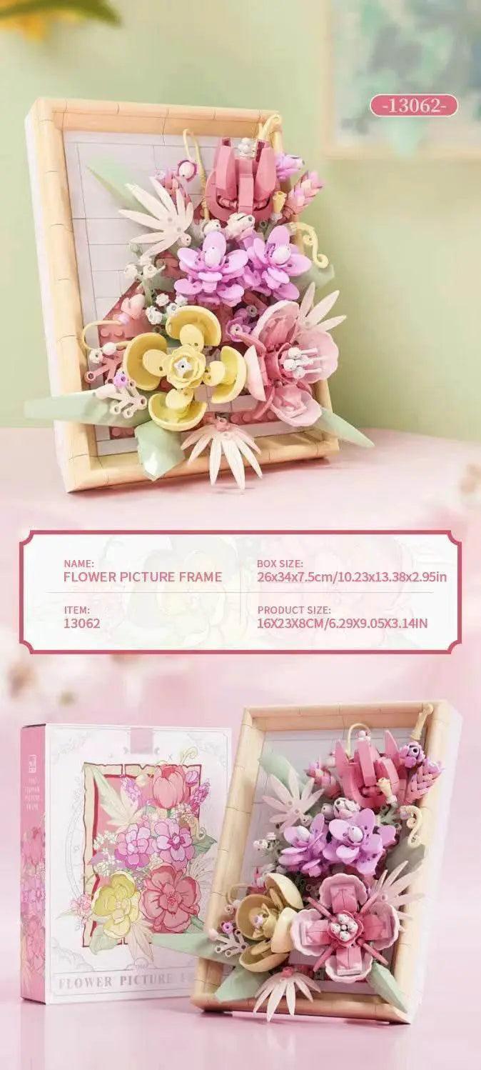  MOC Flower Photo Frame Building Blocks Fantasy Flower Bouquet Model -  ToylandEU™