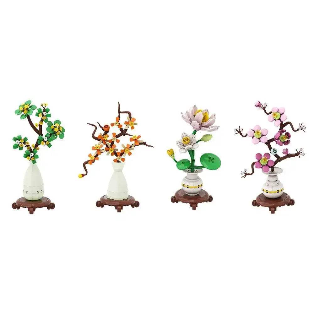  MOC MOC Four Seasons Bonsai Building Blocks Building Bricks MOC Gift Set -  ToylandEU™