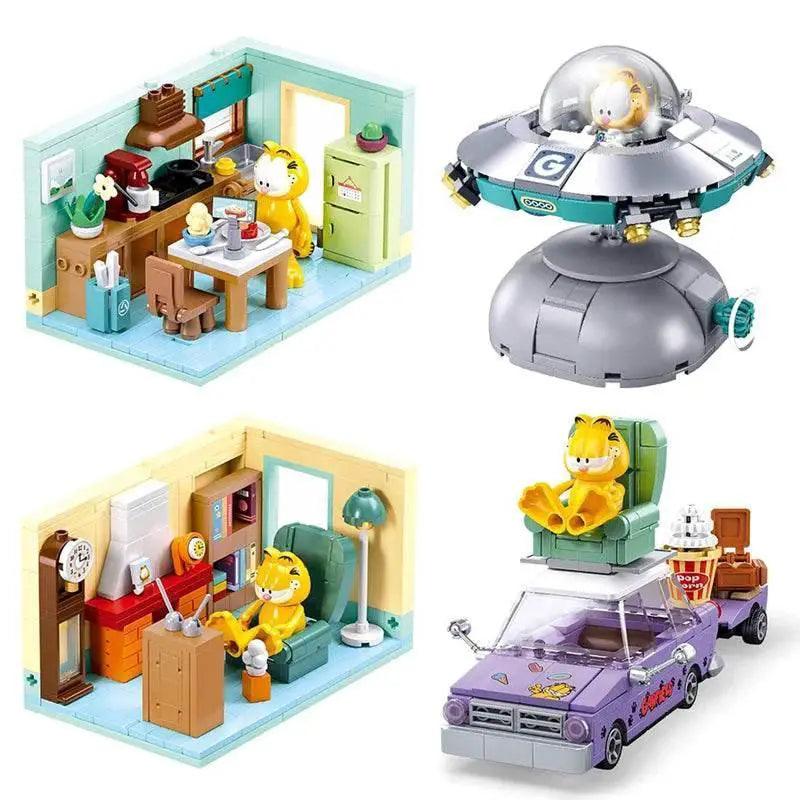  MOC Garfield Car Building Blocks City Magic Cartoon Cat Figures -  ToylandEU™