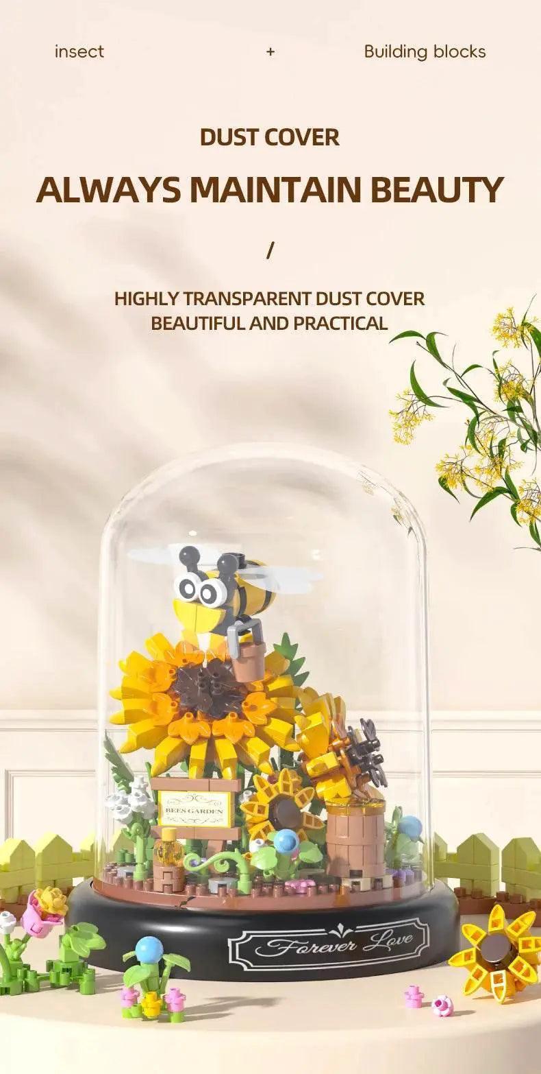  MOC Insect Flower Building Blocks Set Bee Butterfly Potted Model -  ToylandEU™