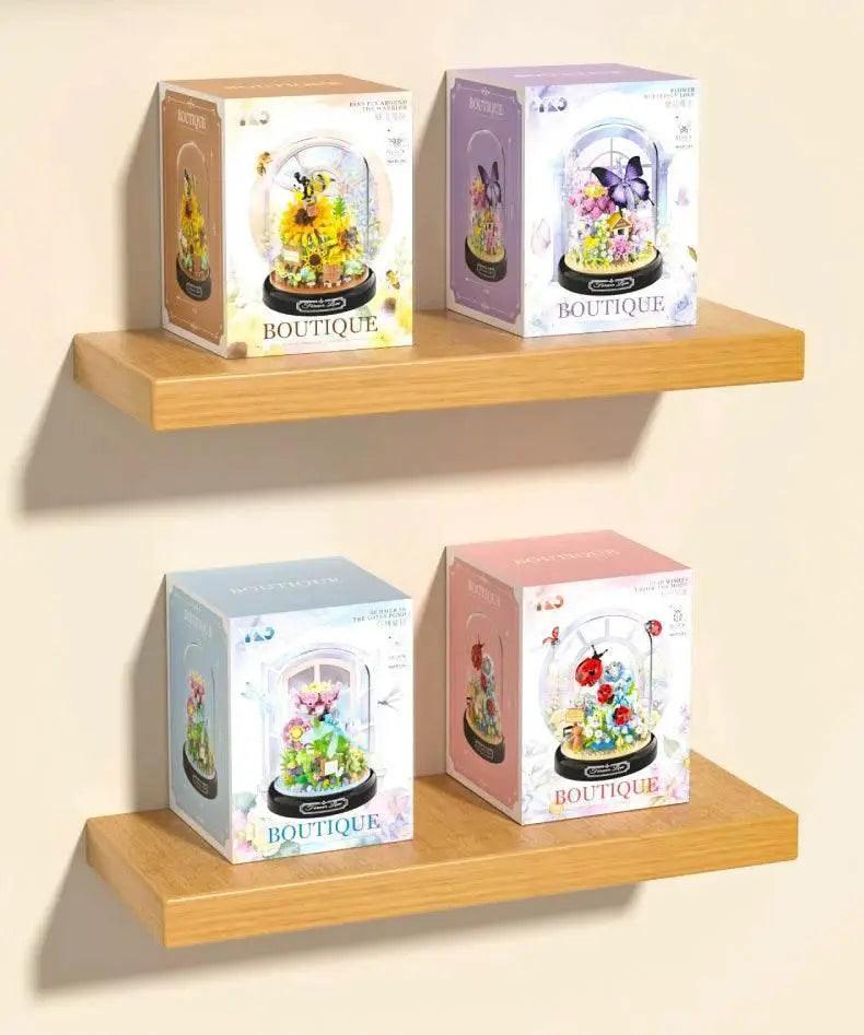  MOC Insect Flower Building Blocks Set Bee Butterfly Potted Model -  ToylandEU™