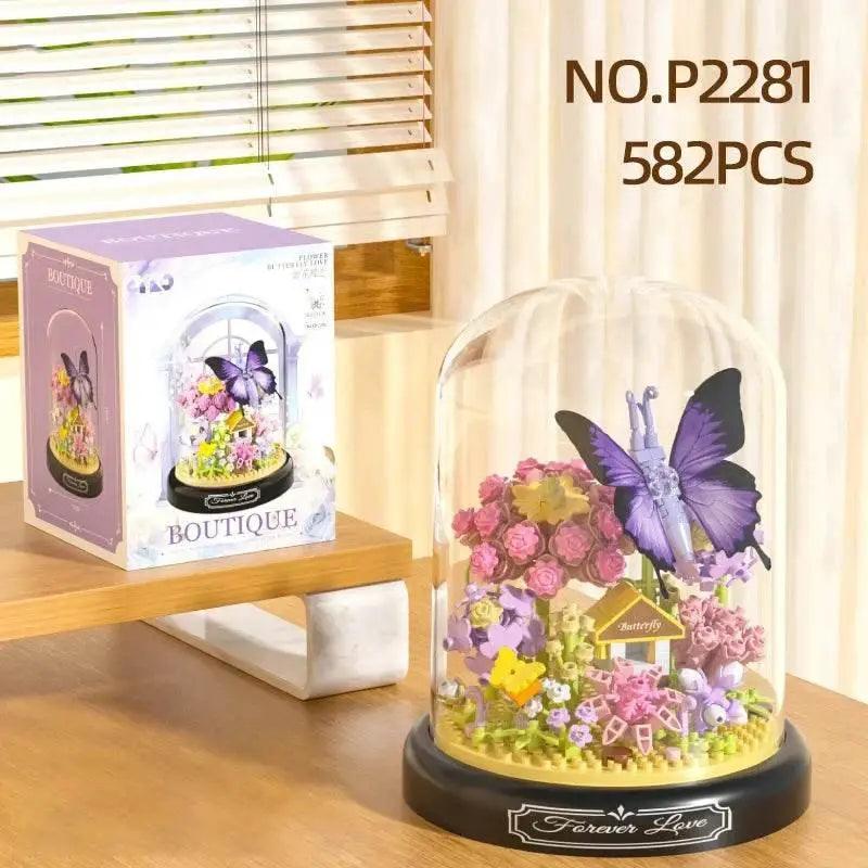  MOC Insect Flower Building Blocks Set Bee Butterfly Potted Model -  ToylandEU™