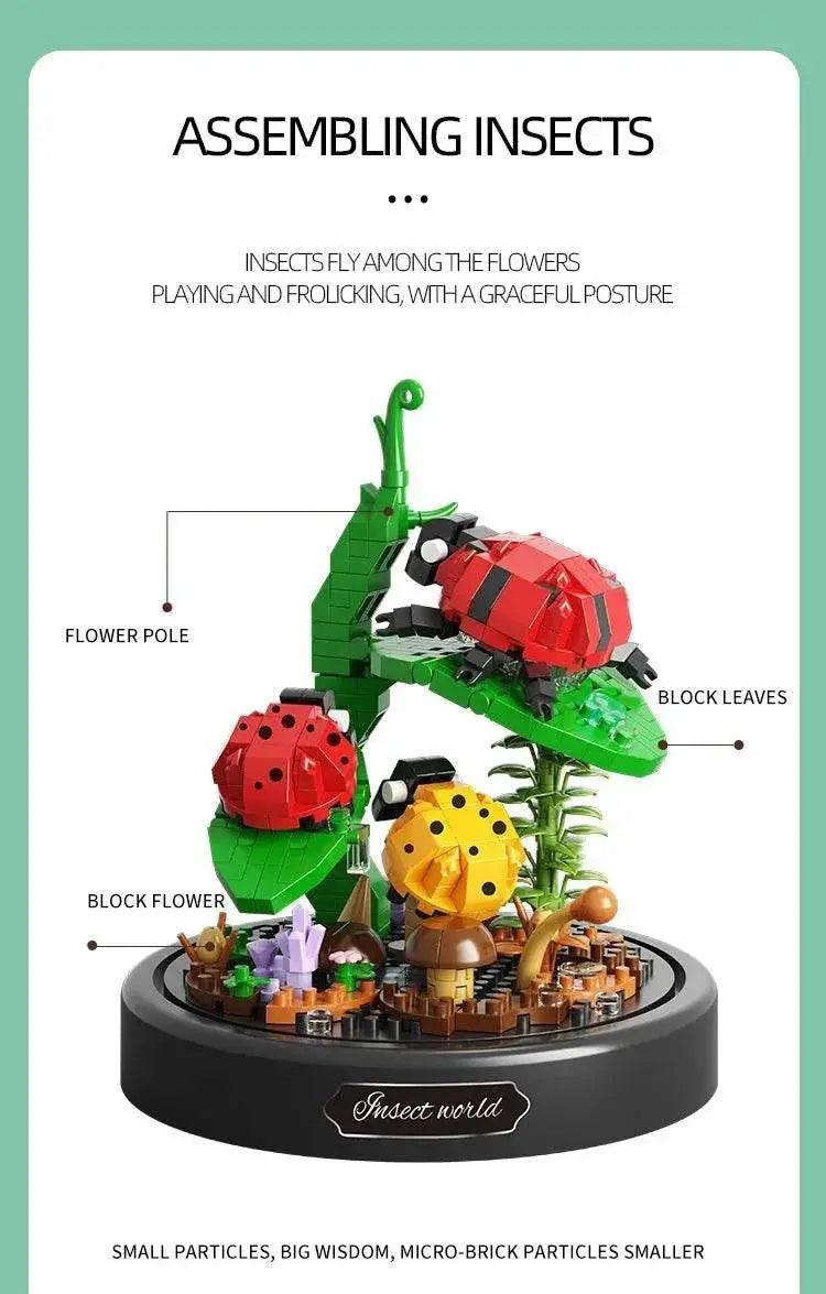  Insect Flower Bonsai Building Block Bee Butterfly Set Deco -  ToylandEU™