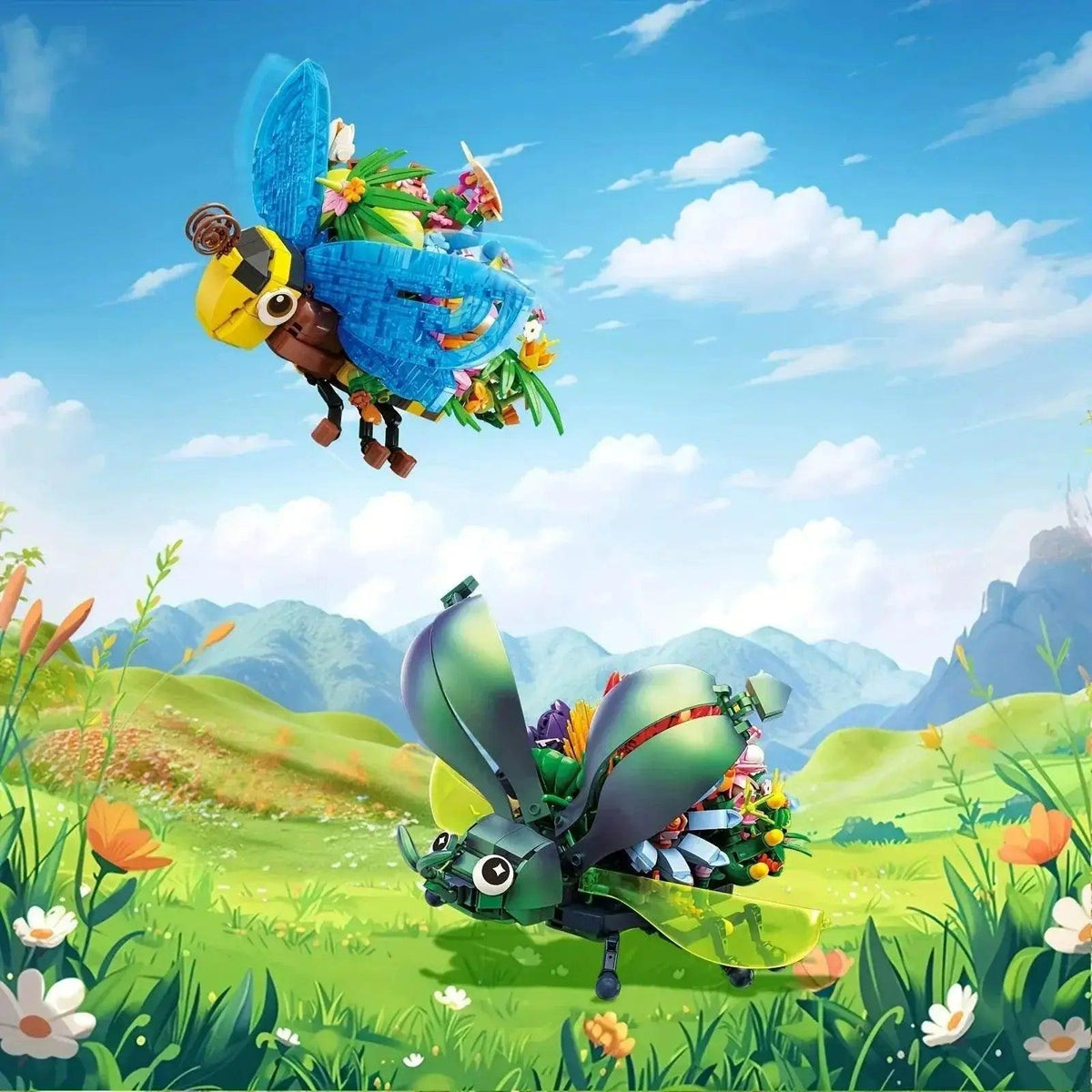  MOC Insect Flower Building Blocks Creativity Ladybug Beetle Bee -  ToylandEU™