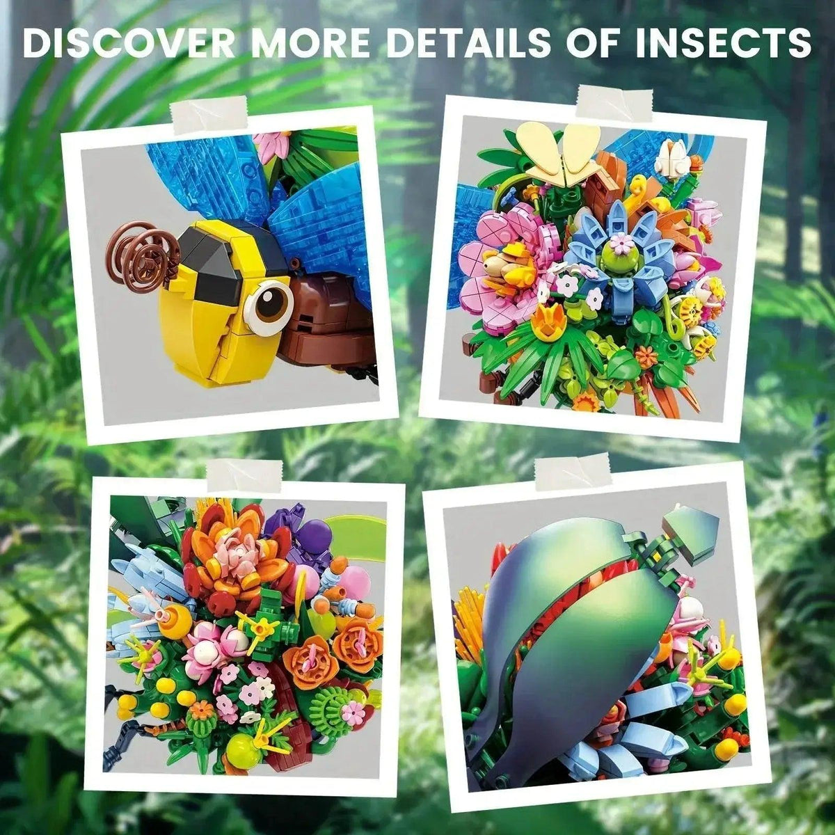 MOC Insect Flower Building Blocks Creativity Ladybug Beetle Bee -  ToylandEU™