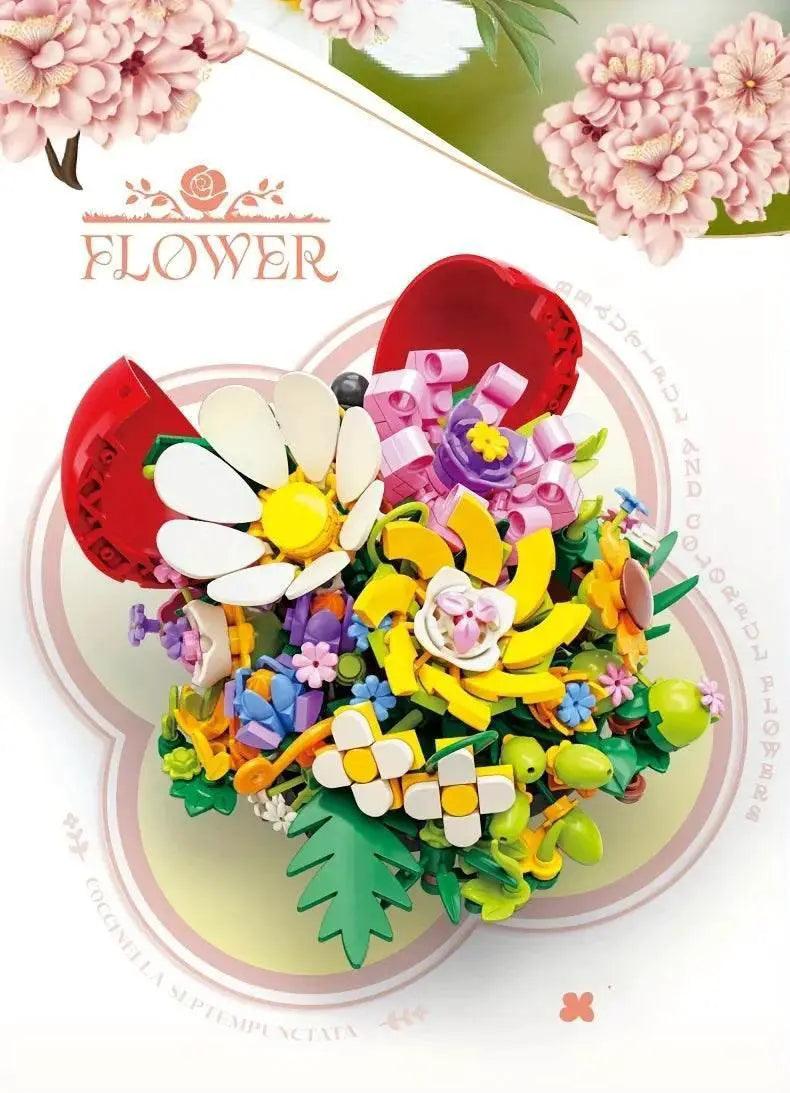  MOC Insect Flower Building Blocks Creativity Ladybug Beetle Bee -  ToylandEU™