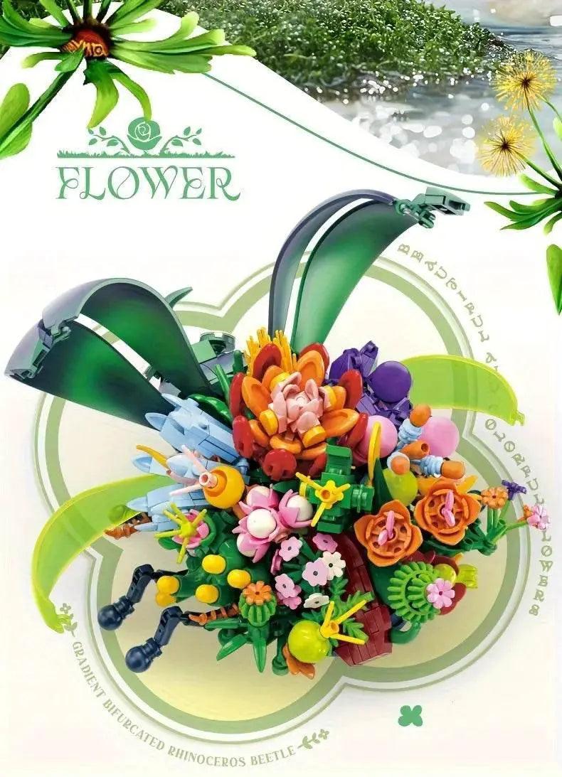  MOC Insect Flower Building Blocks Creativity Ladybug Beetle Bee -  ToylandEU™