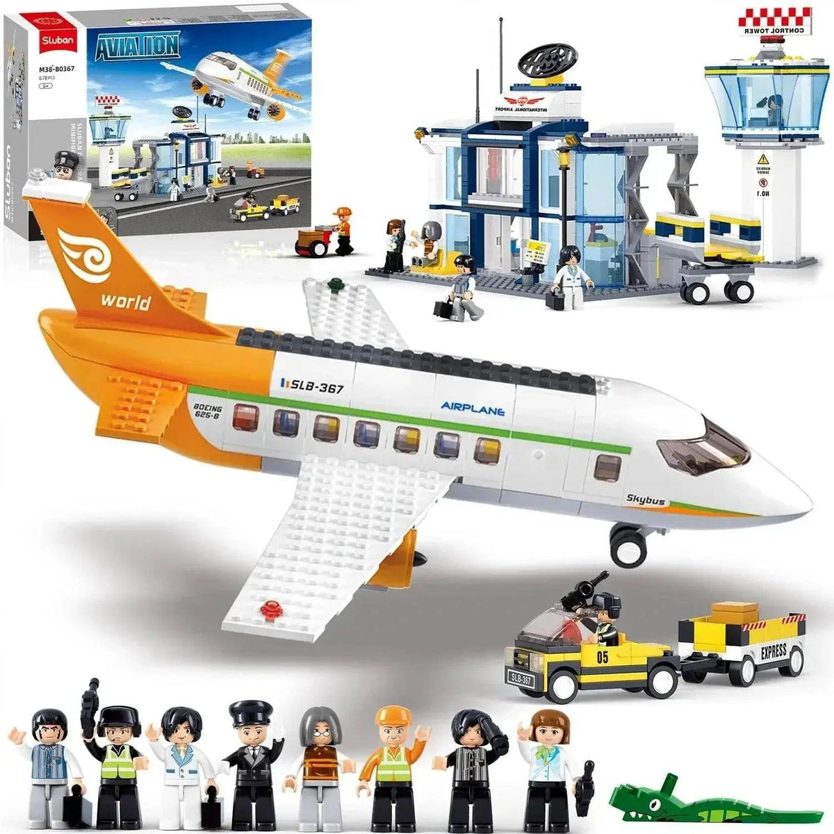  MOC 678PCS International Airport Building Blocks Passenger Aircraft Console Terminal Plane Model Brick Educational Toy Gift -  ToylandEU™