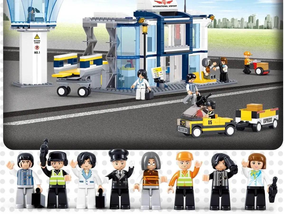  MOC 678PCS International Airport Building Blocks Passenger Aircraft Console Terminal Plane Model Brick Educational Toy Gift -  ToylandEU™