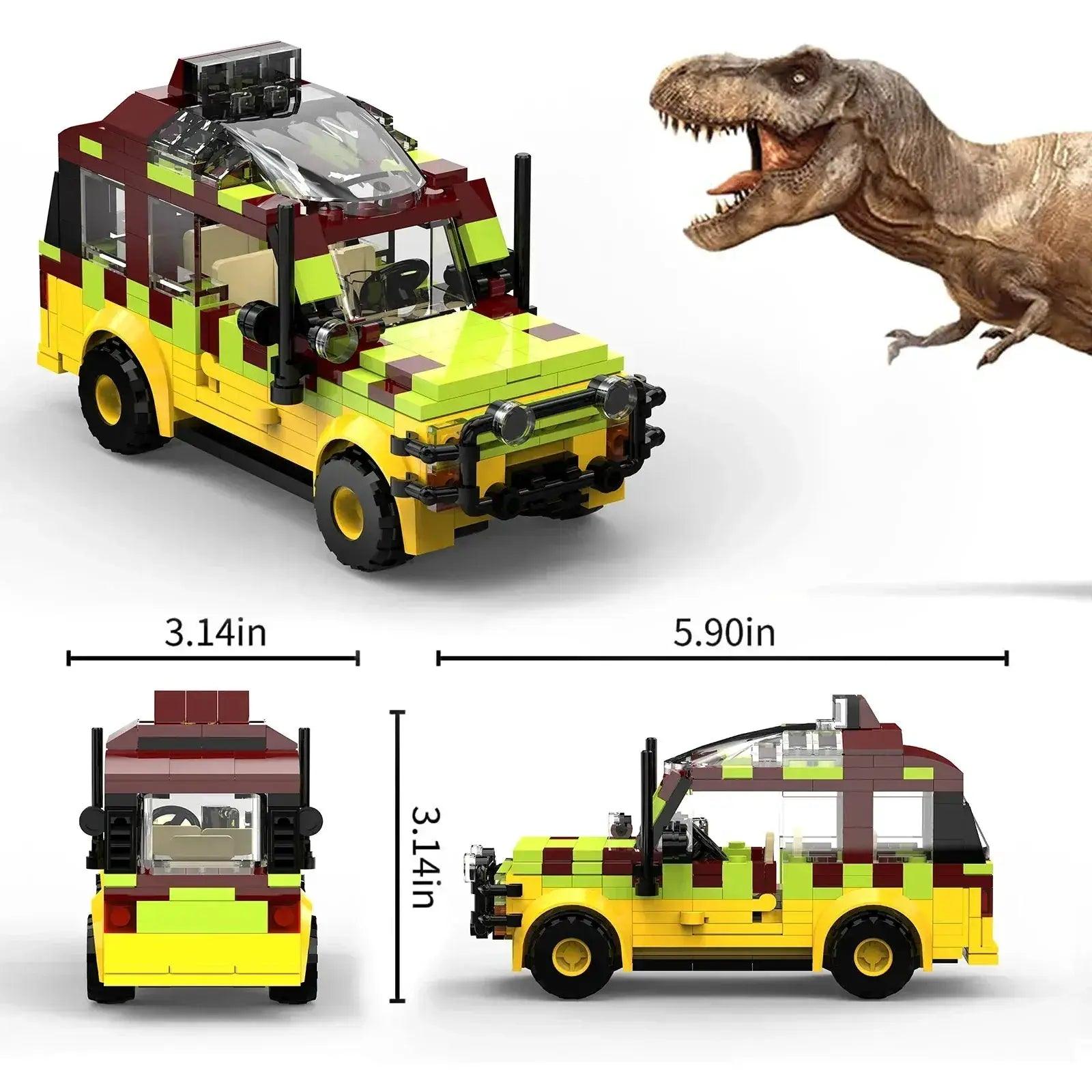  Jurassic Building Block Set Off Road Dinosaur Car Toys -  ToylandEU™