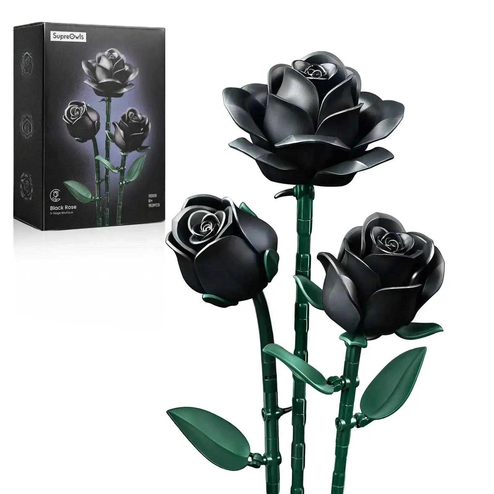 Lego Compatible Black Rose Bouquet Building Block Set -  ToylandEU™