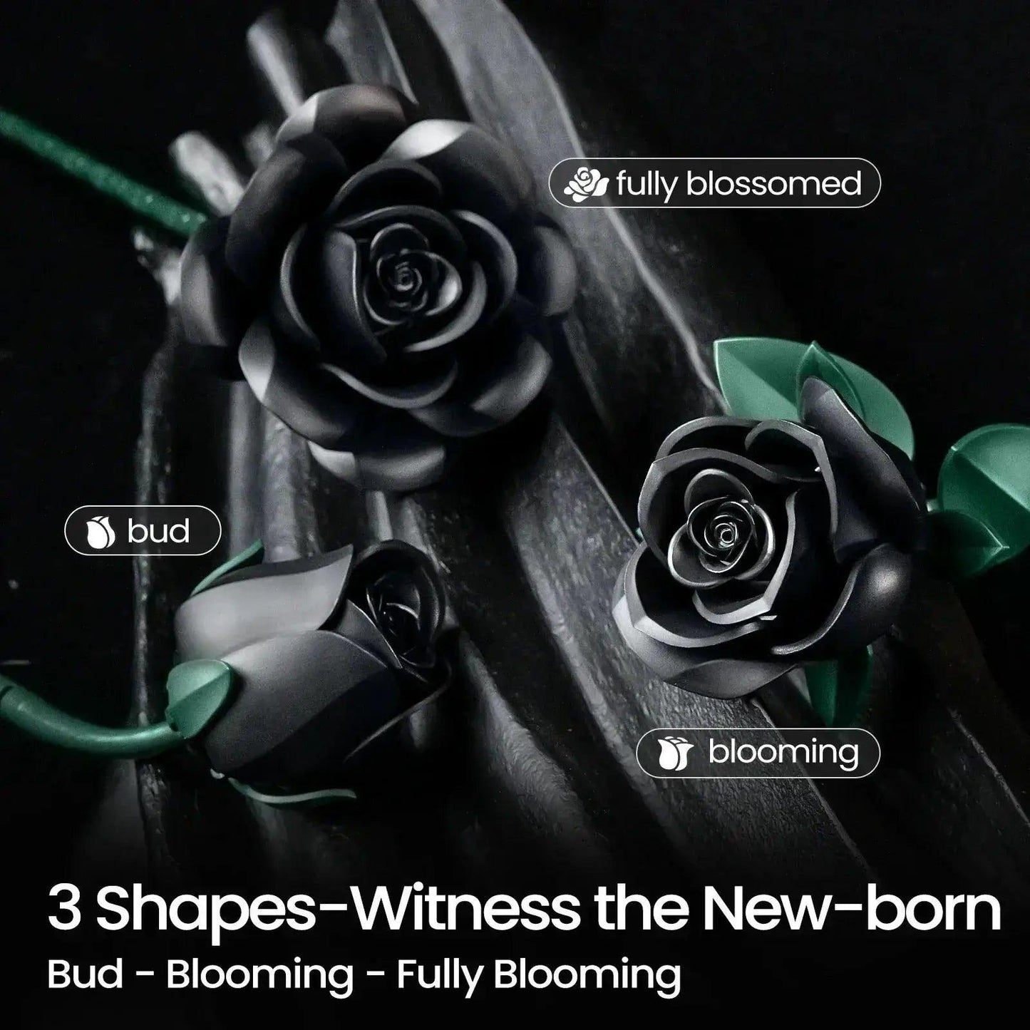  Lego Compatible Black Rose Bouquet Building Block Set -  ToylandEU™