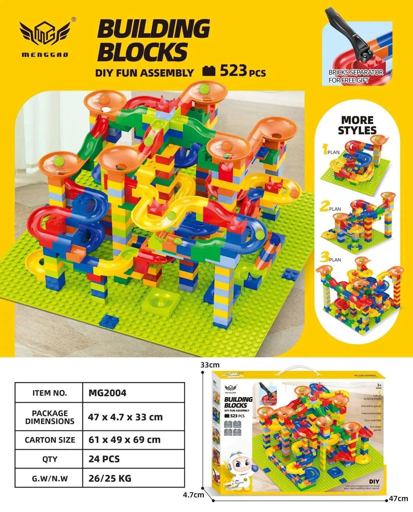 Lego Compatible Marble Run Puzzle Block Kit Educational -  ToylandEU™