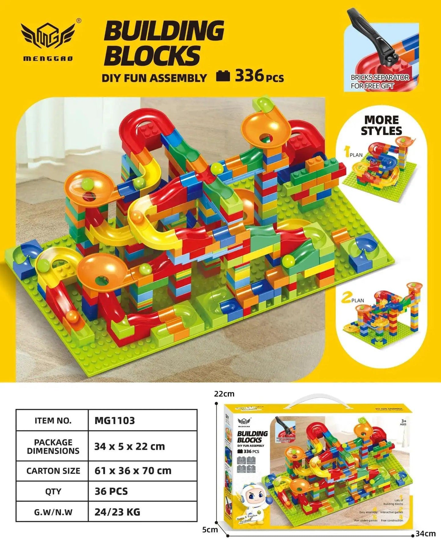  Lego Compatible Marble Run Puzzle Block Kit Educational -  ToylandEU™