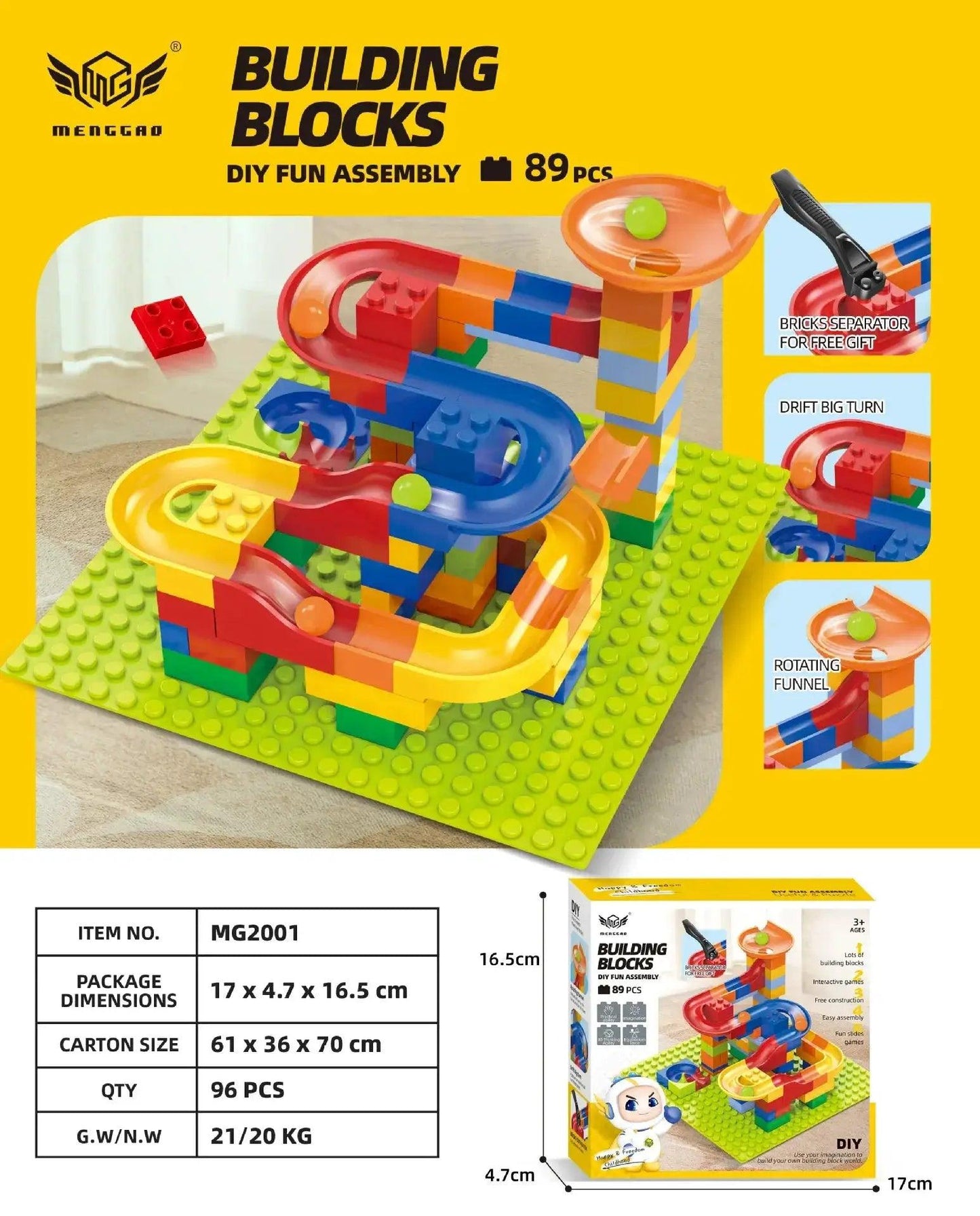  Lego Compatible Marble Run Puzzle Block Kit Educational -  ToylandEU™