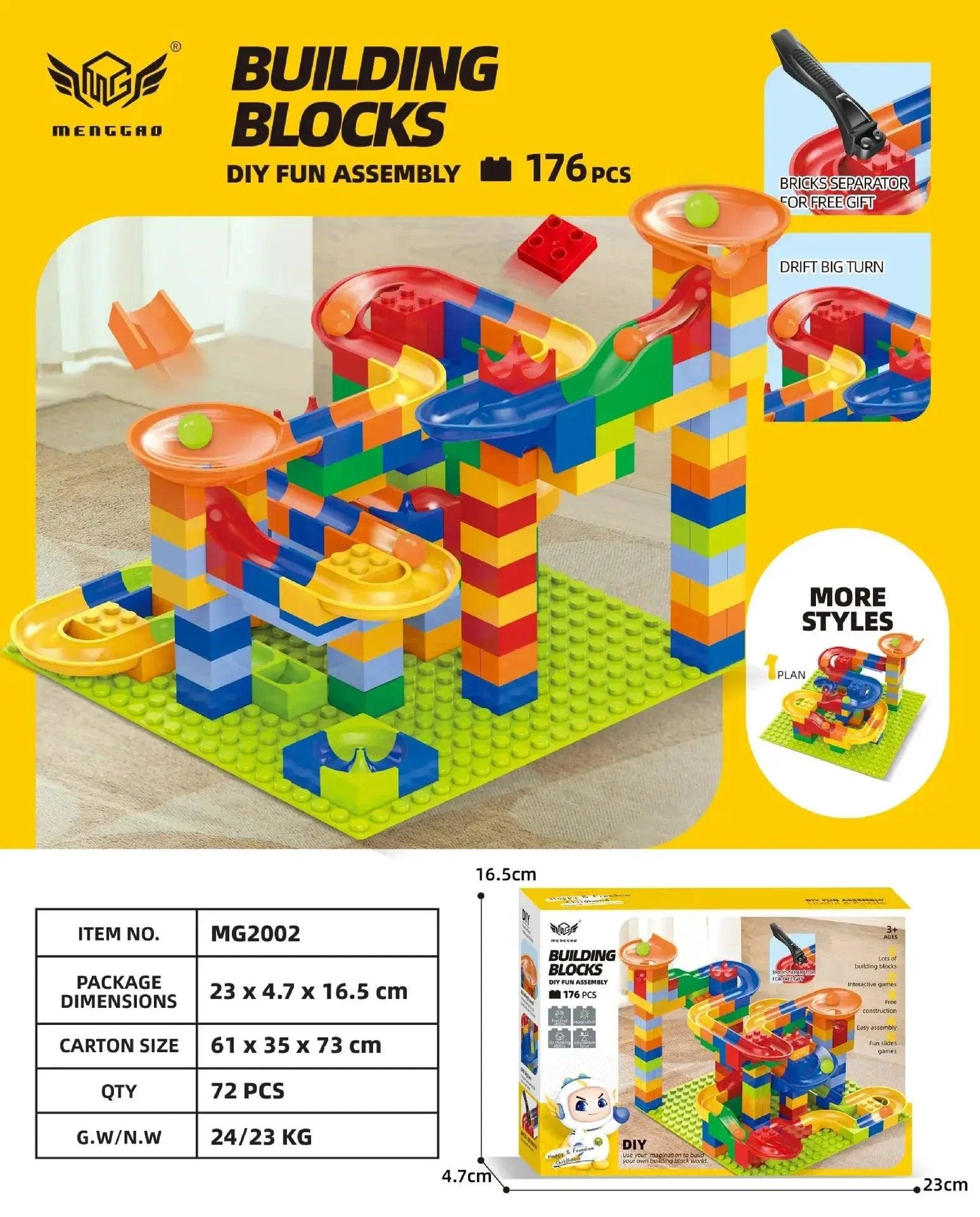  Lego Compatible Marble Run Puzzle Block Kit Educational -  ToylandEU™