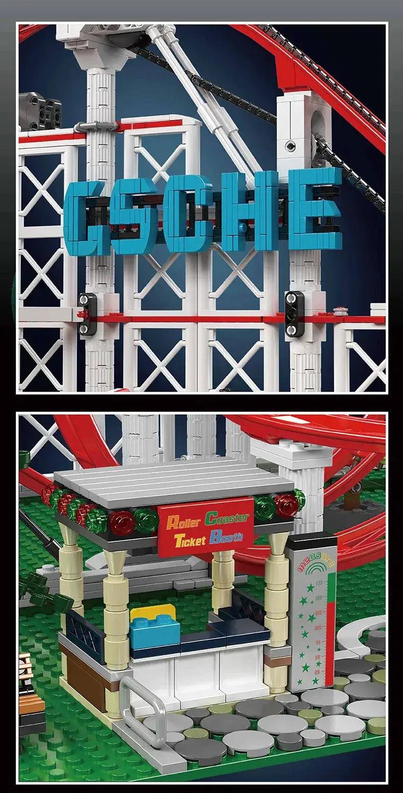  Motorized Roller Coaster Building Blocks Set Lego Compatible -  ToylandEU™