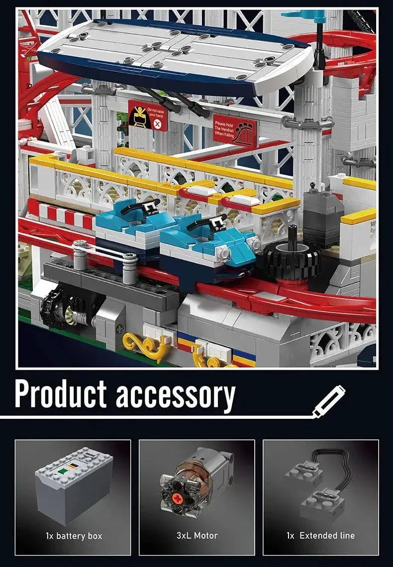  Motorized Roller Coaster Building Blocks Set Lego Compatible -  ToylandEU™
