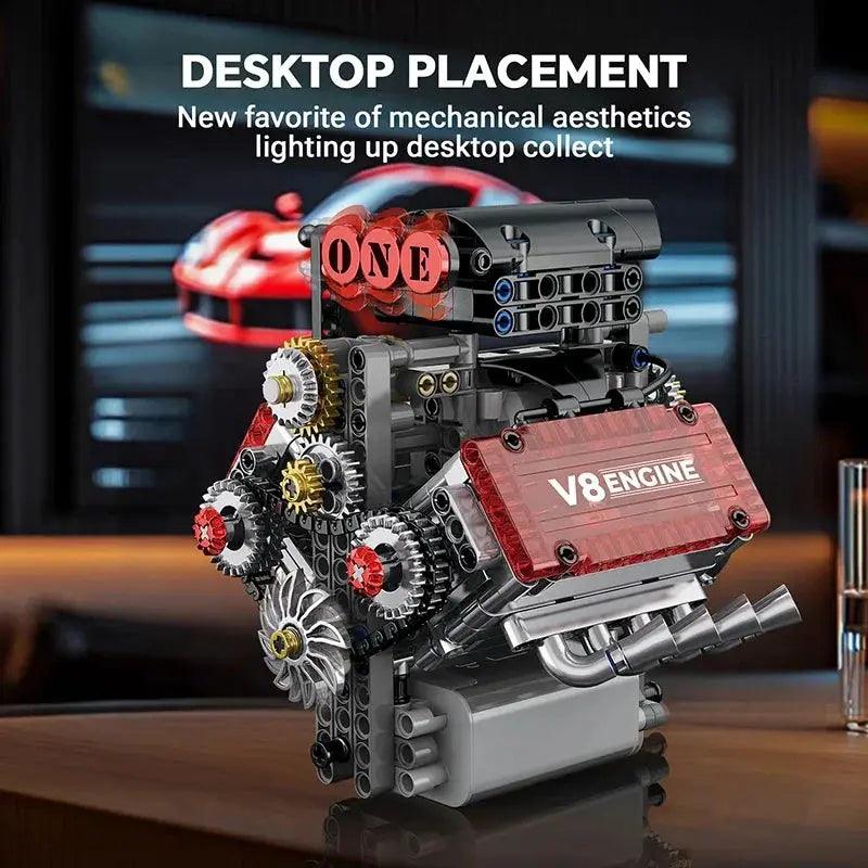  Lego Compatible V8 Engine Building Blocks Motorized Model -  ToylandEU™
