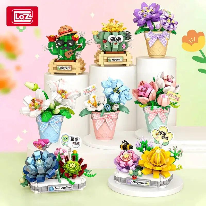  LOZ Plant Series Mini Block Set Roses Sunflowers Gift -  ToylandEU™