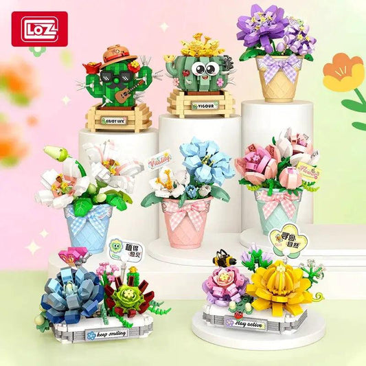  LOZ Plant Series Mini Block Set Roses Sunflowers Gift -  ToylandEU™