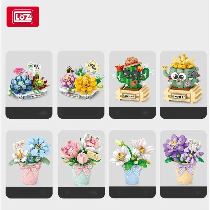  LOZ Plant Series Mini Block Set Roses Sunflowers Gift -  ToylandEU™