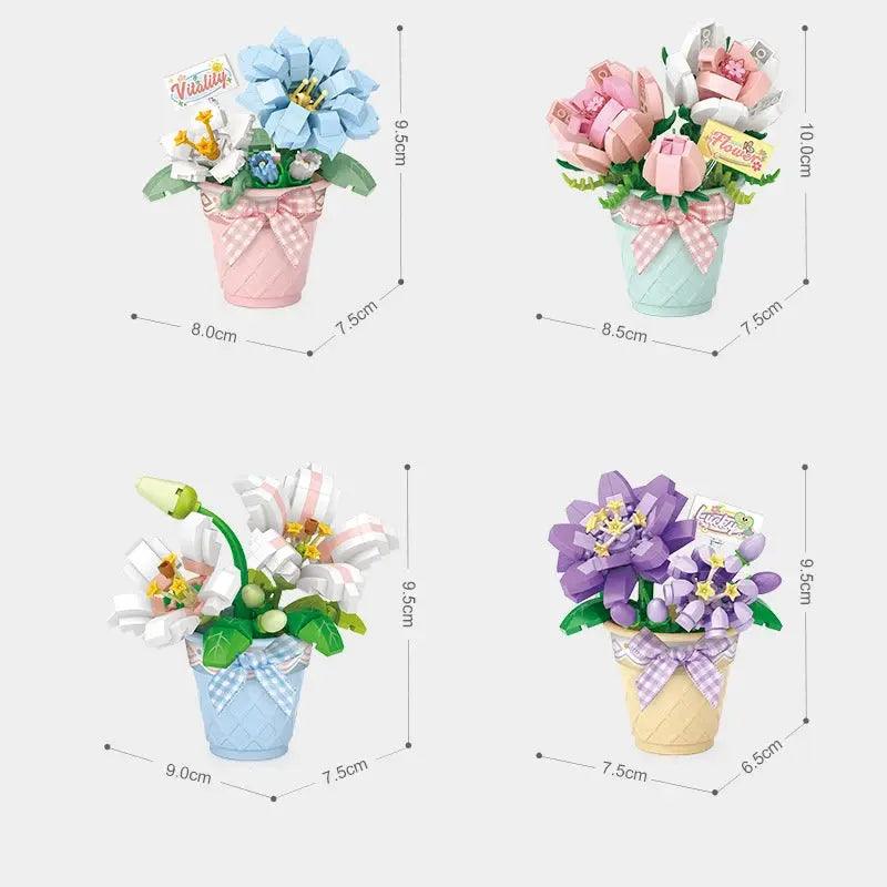  LOZ Plant Series Mini Block Set Roses Sunflowers Gift -  ToylandEU™