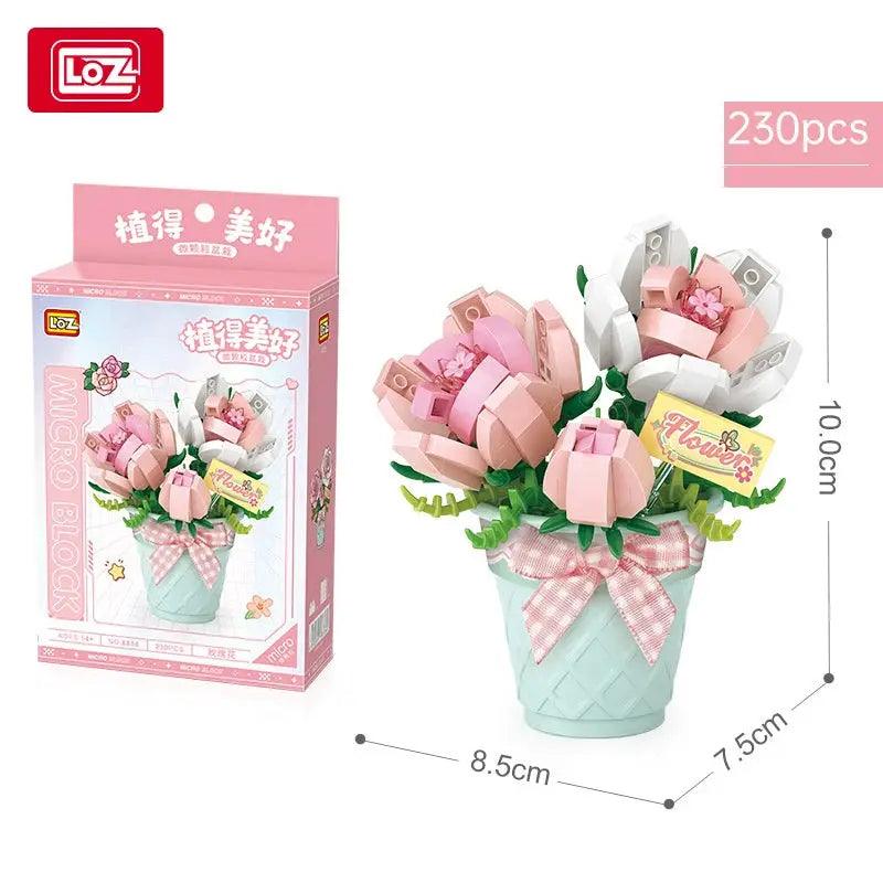  LOZ Plant Series Mini Block Set Roses Sunflowers Gift -  ToylandEU™