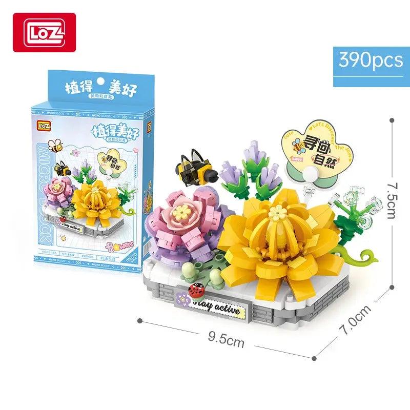  LOZ Plant Series Mini Block Set Roses Sunflowers Gift -  ToylandEU™