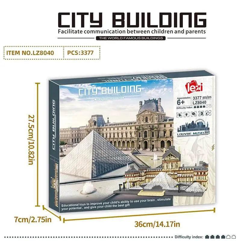  MOC 3377PCS Louvre Model Building Blocks Architectural Desktop Gifts -  ToylandEU™