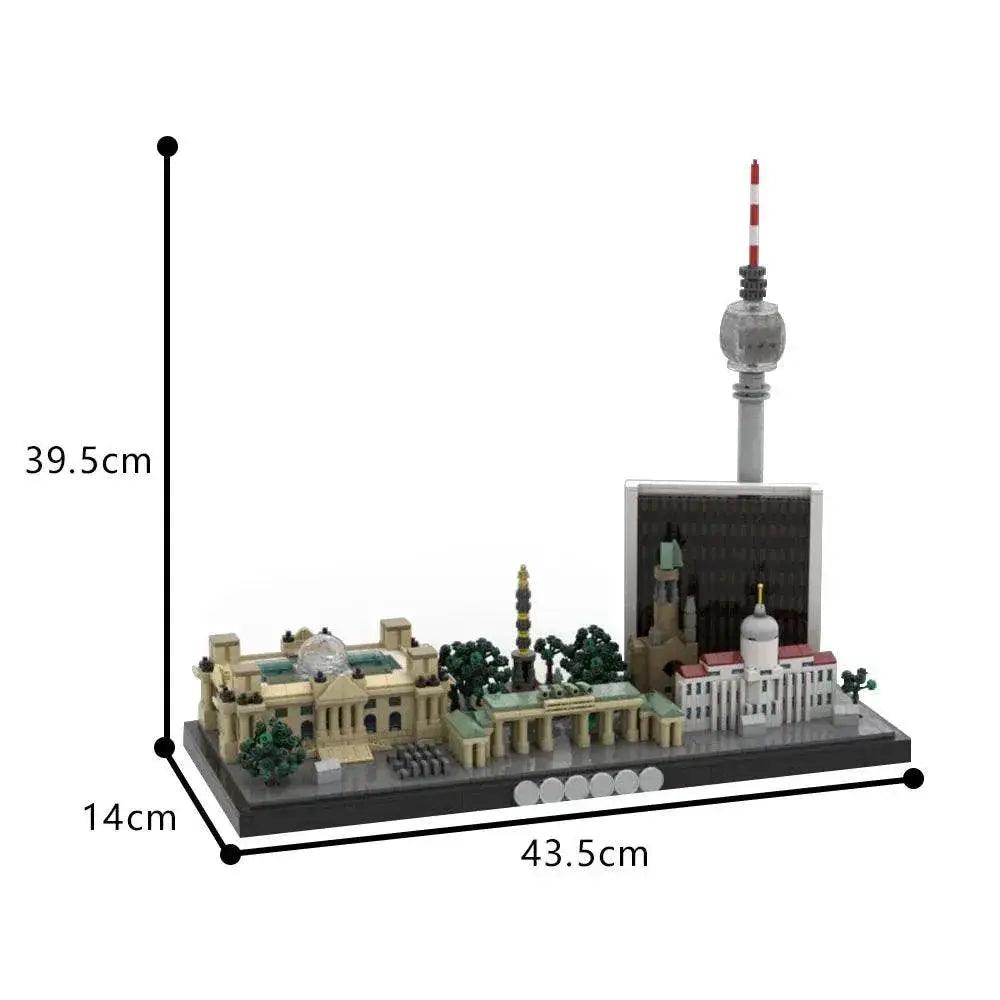  MOC MOC-197505 Berlin Skyline Model Building Blocks Gift Set Building Bricks MOC -  ToylandEU™