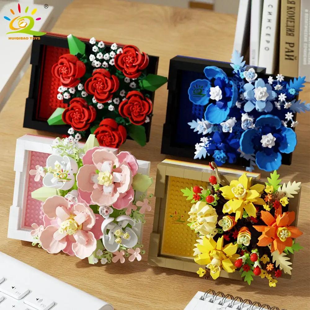  MOC Flower Display Building Blocks For Desk Decoration -  ToylandEU™