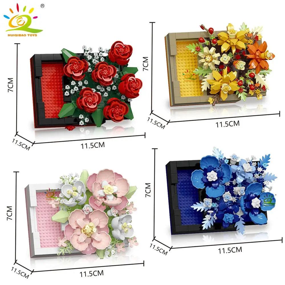  MOC Flower Display Building Blocks For Desk Decoration -  ToylandEU™