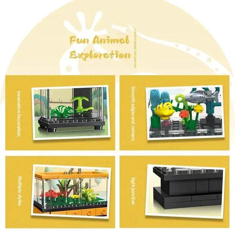  MOC Fish Tank Building Blocks Set Pet Creative Diy Educational Bricks -  ToylandEU™