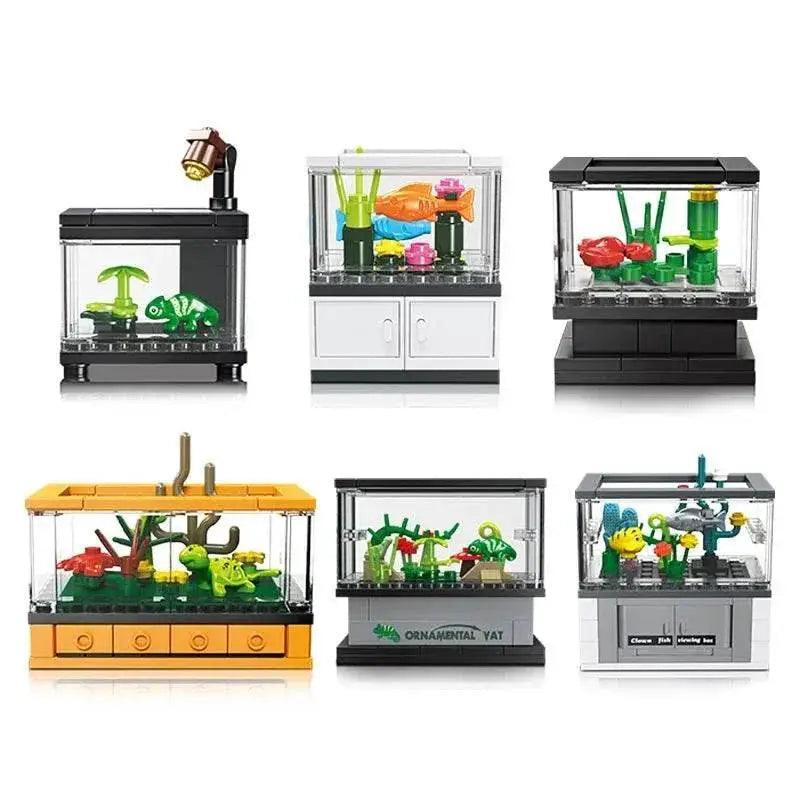  MOC Fish Tank Building Blocks Set Pet Creative Diy Educational Bricks -  ToylandEU™