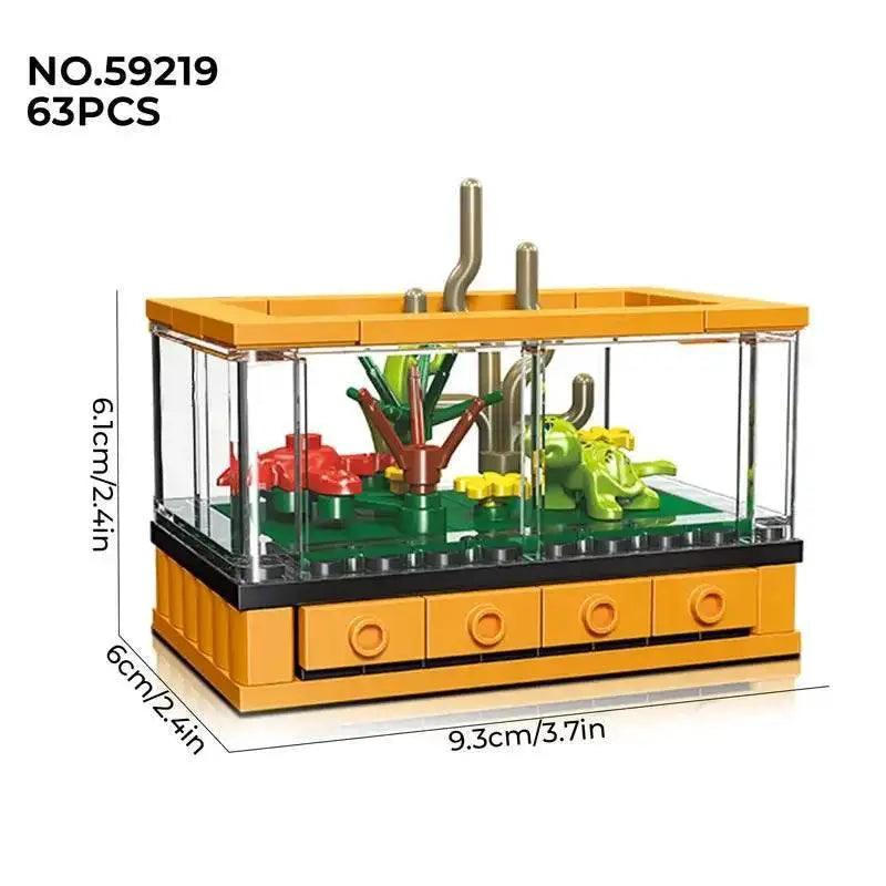  MOC Fish Tank Building Blocks Set Pet Creative Diy Educational Bricks -  ToylandEU™