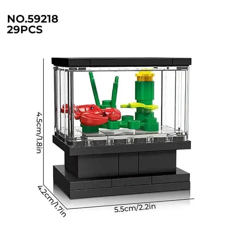  MOC Fish Tank Building Blocks Set Pet Creative Diy Educational Bricks -  ToylandEU™