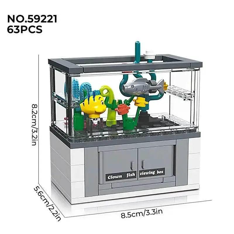  MOC Fish Tank Building Blocks Set Pet Creative Diy Educational Bricks -  ToylandEU™