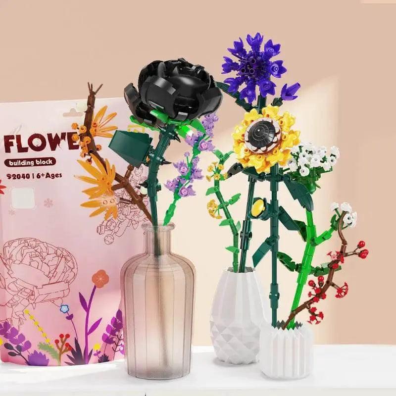  MOC Flower Model Building Blocks Toys DIY Educational Gift 3D -  ToylandEU™