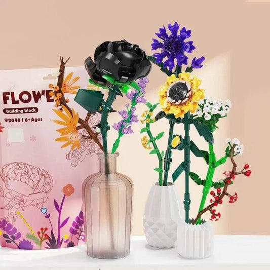  MOC Flower Model Building Blocks Toys DIY Educational Gift 3D -  ToylandEU™
