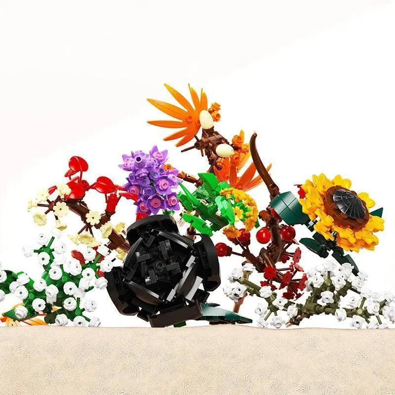  MOC Flower Model Building Blocks Toys DIY Educational Gift 3D -  ToylandEU™