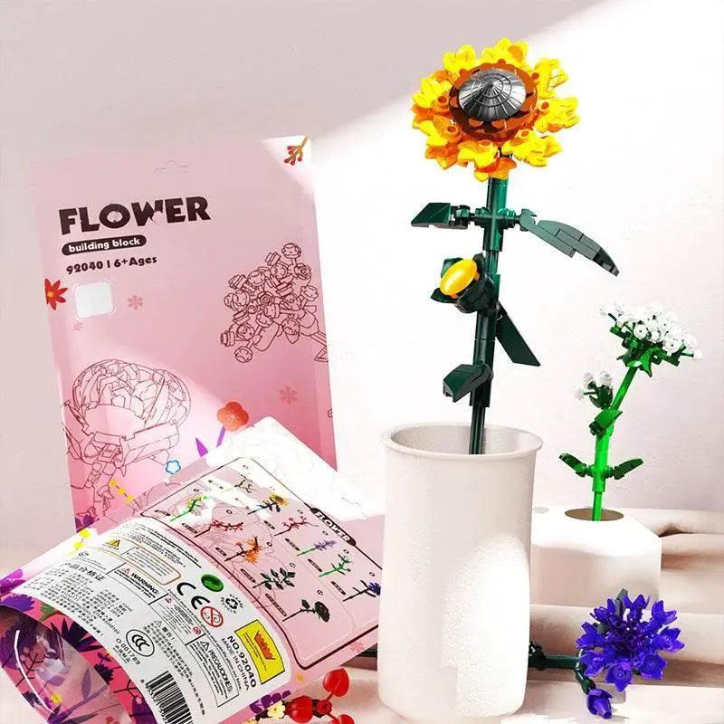  MOC Flower Model Building Blocks Toys DIY Educational Gift 3D -  ToylandEU™